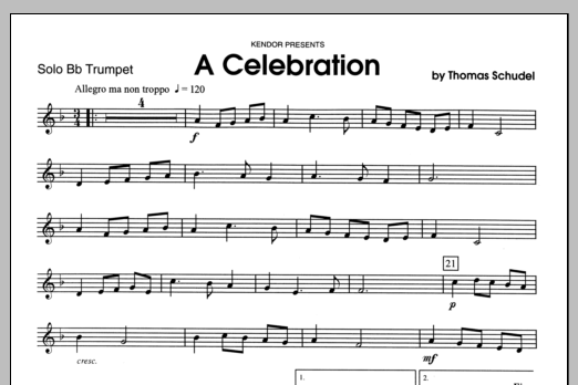 Celebration, A - Trumpet (Brass Solo) von Schudel