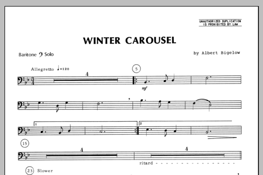 Winter Carousel - Baritone B.C. (Brass Solo) von Bigelow
