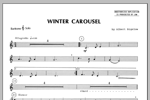 Winter Carousel - Baritone T.C. (Brass Solo) von Bigelow