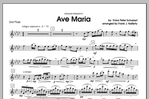 Ave Maria - Flute 2 (Woodwind Ensemble) von Halferty