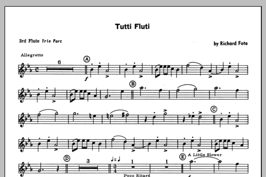 Tutti Fluti - Flute 3 (Woodwind Ensemble) von Fote