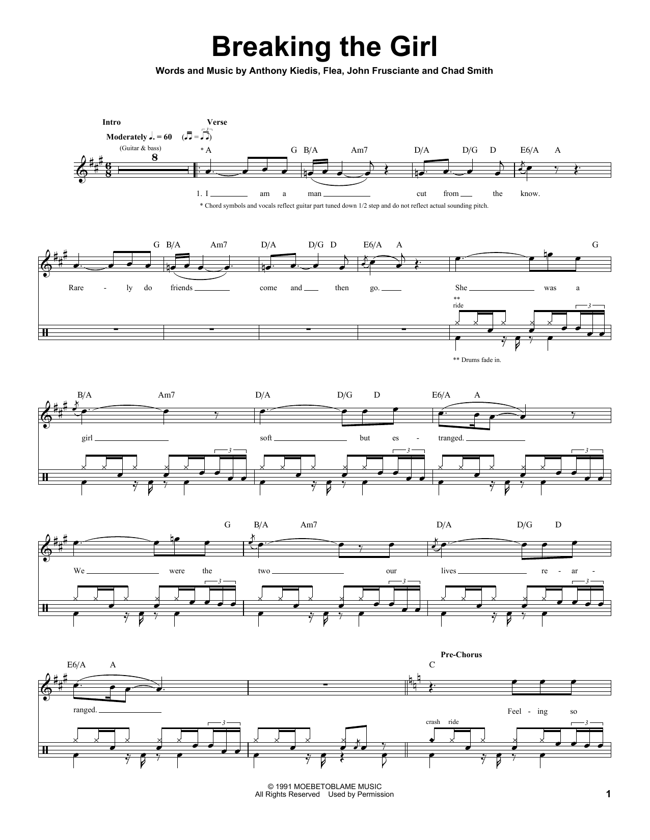 Breaking The Girl (Drums Transcription) von Red Hot Chili Peppers