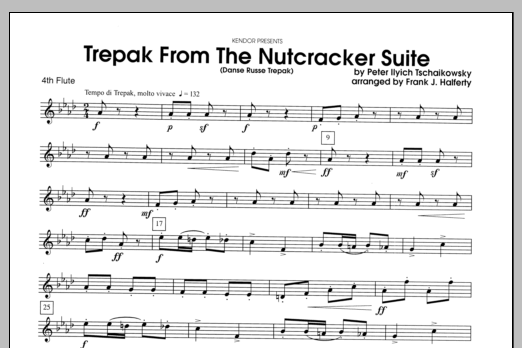 Trepak From The Nutcracker Suite (Danse Russe Trepak) - Flute 4 (Woodwind Ensemble) von Halferty