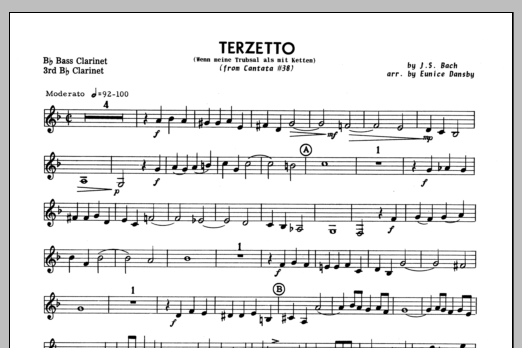 Terzetto (Wenn meine Trubsal als mit Ketten from Cantata #38) - Clarinet 3 (Woodwind Ensemble) von Dansby
