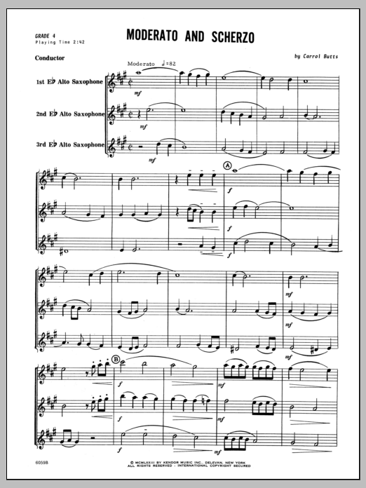 Moderato And Scherzo - Full Score (Woodwind Ensemble) von Butts