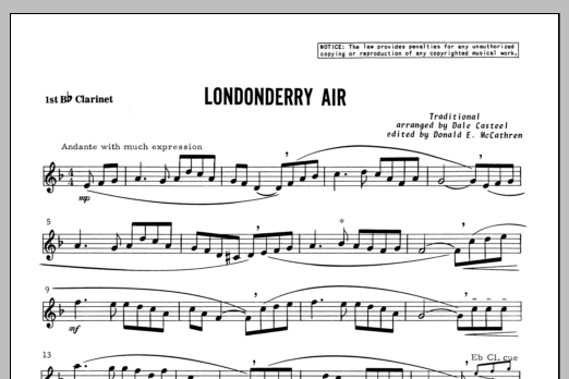 Londonderry Air - Clarinet 1 (Woodwind Ensemble) von Casteel