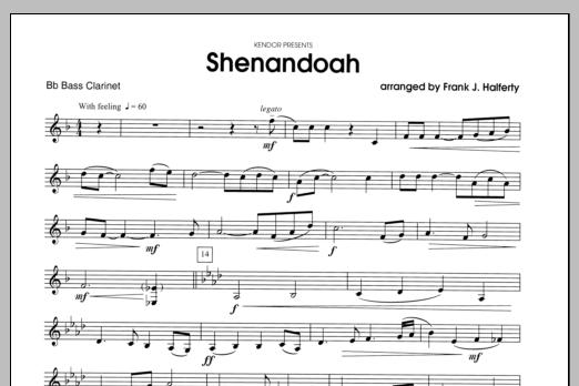 Shenandoah - Bass Clarinet (Woodwind Ensemble) von Halferty