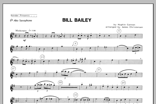 Bill Bailey - Alto Sax (Woodwind Ensemble) von Christensen