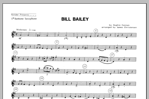 Bill Bailey - Baritone Sax (Woodwind Ensemble) von Christensen