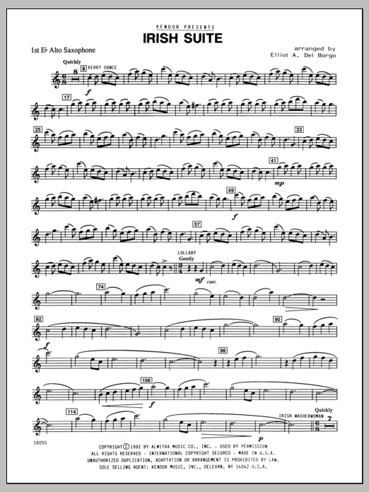 Irish Suite - Alto Sax 1 (Woodwind Ensemble) von Del Borgo