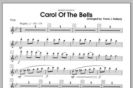 Carol of the Bells - Flute (Woodwind Ensemble) von Halferty