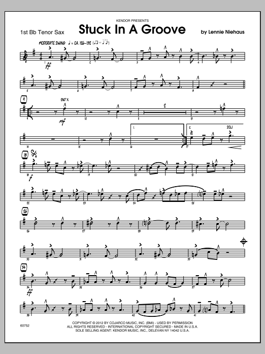 Stuck In A Groove - Tenor Sax 1 (Jazz Ensemble) von Niehaus