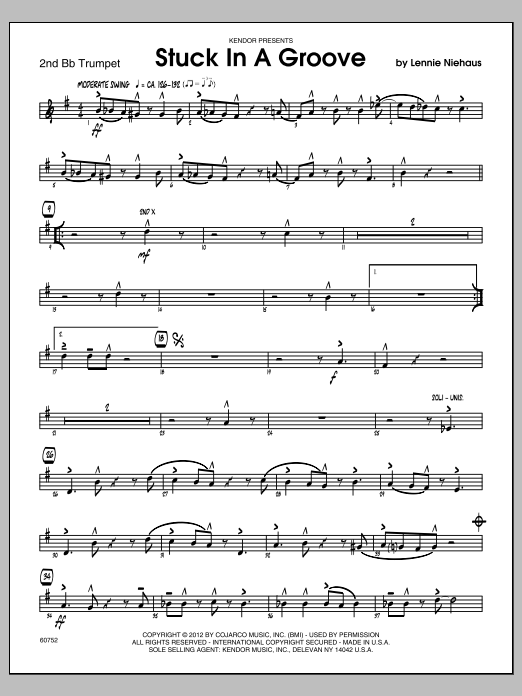 Stuck In A Groove - Trumpet 2 (Jazz Ensemble) von Niehaus
