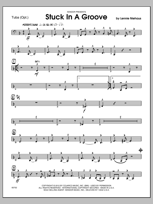 Stuck In A Groove - Tuba (Jazz Ensemble) von Niehaus