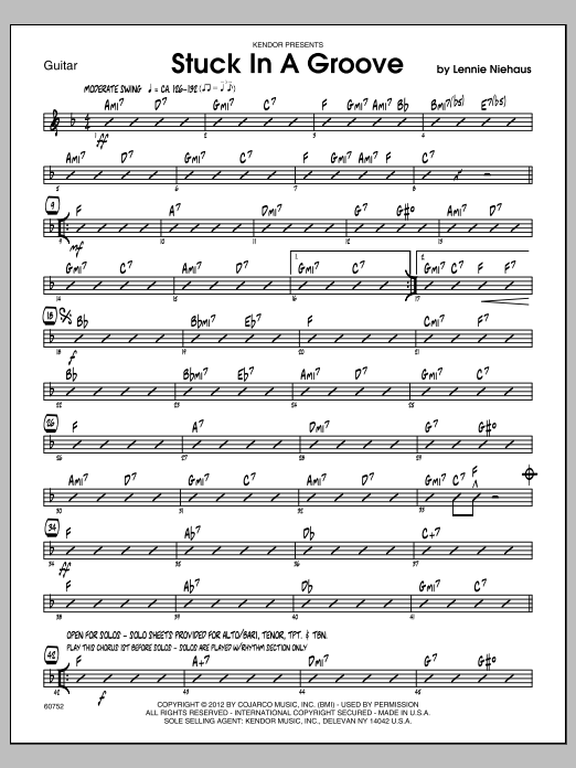 Stuck In A Groove - Guitar (Jazz Ensemble) von Niehaus