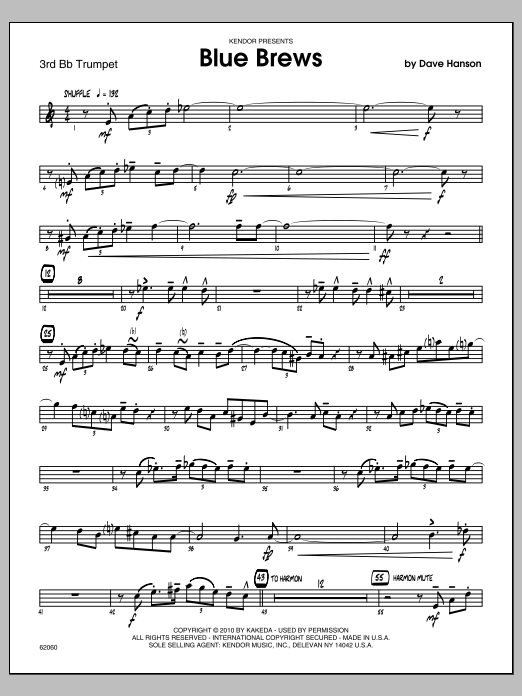 Blue Brews - Trumpet 3 (Jazz Ensemble) von Hanson