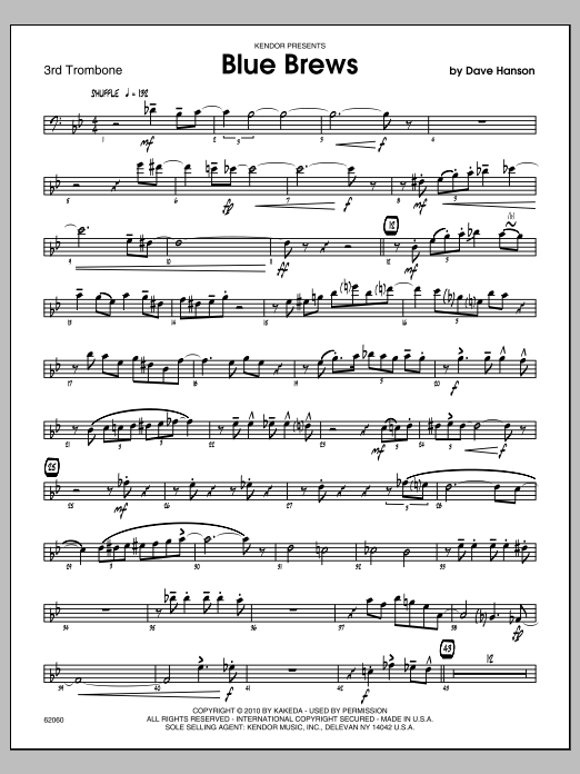 Blue Brews - Trombone 3 (Jazz Ensemble) von Hanson