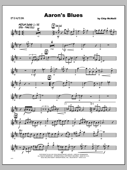 Aaron's Blues - Alto Sax 1 (Jazz Ensemble) von McNeill