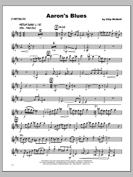 Aaron's Blues - Baritone Sax (Jazz Ensemble) von McNeill