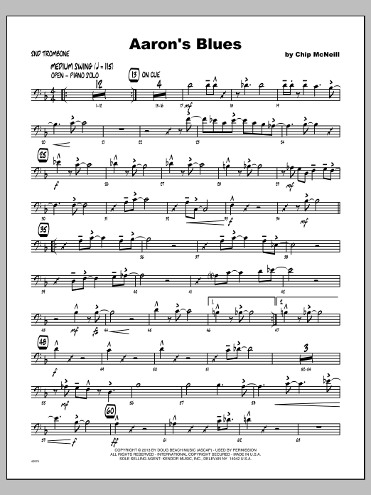 Aaron's Blues - Trombone 2 (Jazz Ensemble) von McNeill