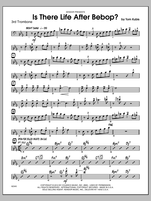Is There Life After Bebop? - Trombone 3 (Jazz Ensemble) von Kubis