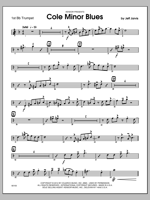 Cole Minor Blues - Trumpet 1 (Jazz Ensemble) von Jarvis