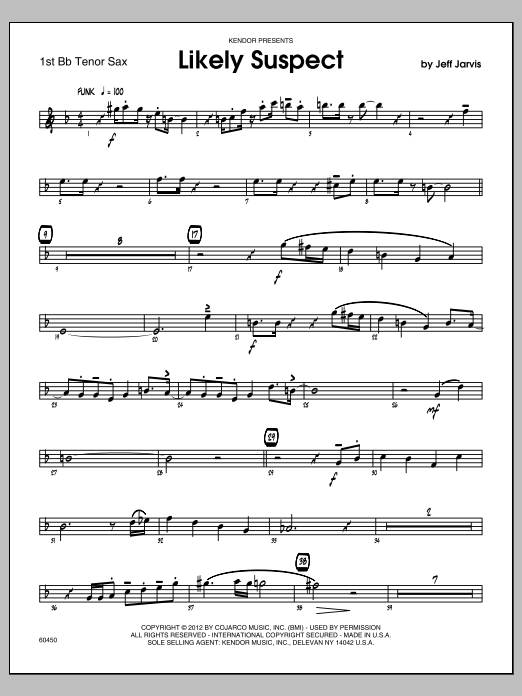 Likely Suspect - Tenor Sax 1 (Jazz Ensemble) von Jarvis