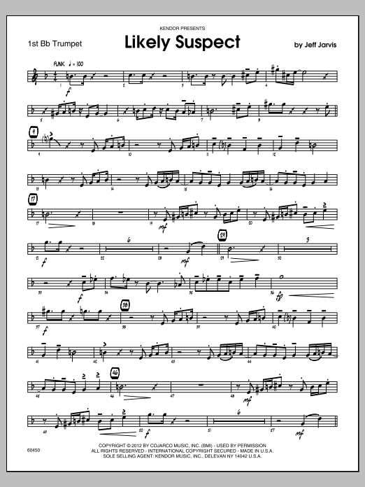 Likely Suspect - Trumpet 1 (Jazz Ensemble) von Jarvis
