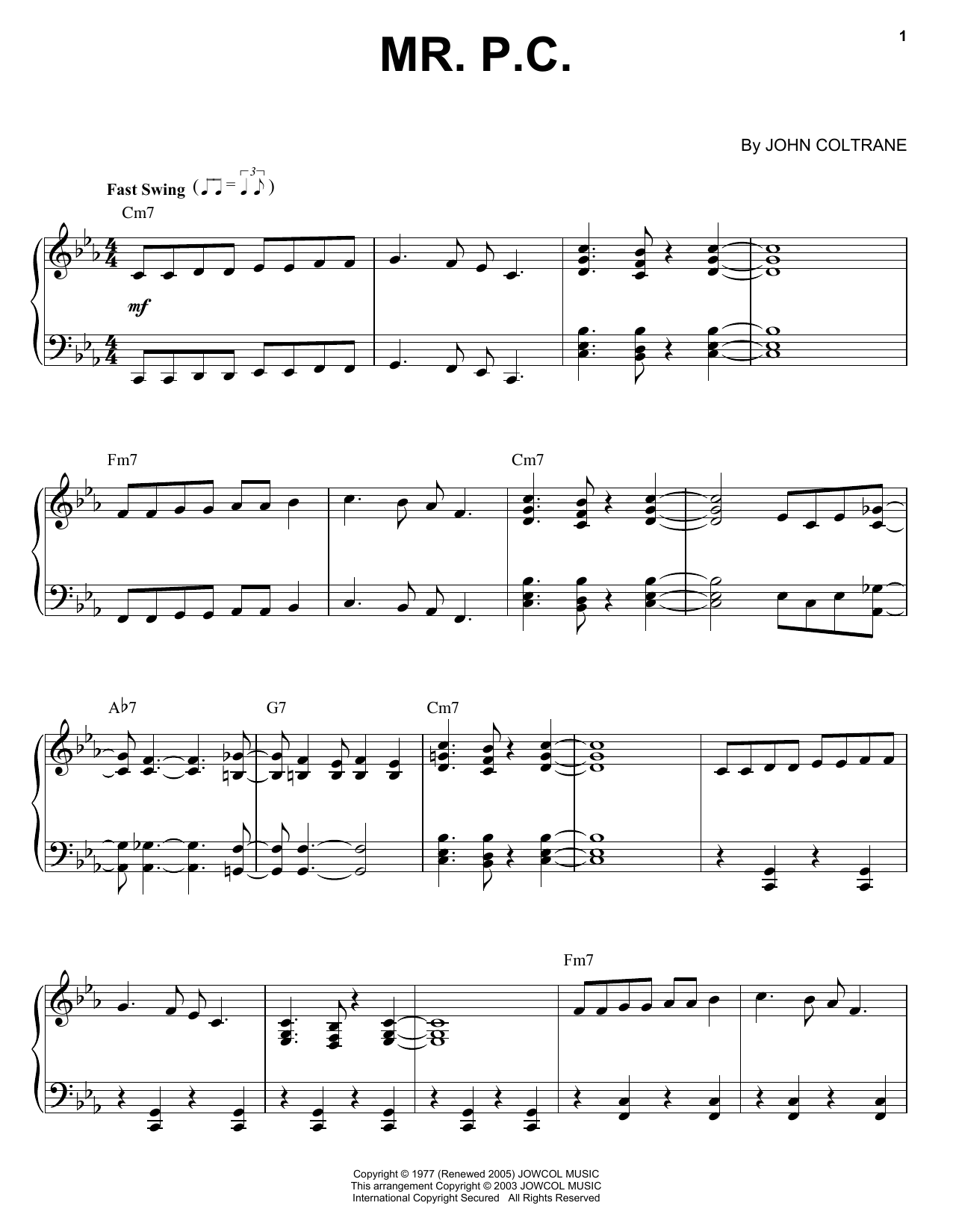 Mr. P.C. (Piano Solo) von John Coltrane