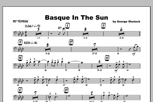 Basque In The Sun - Trombone 3 (Jazz Ensemble) von Shutack