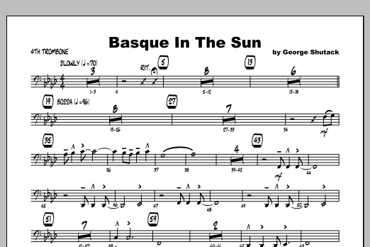 Basque In The Sun - Trombone 4 (Jazz Ensemble) von Shutack