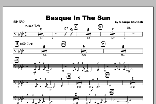 Basque In The Sun - Tuba (Jazz Ensemble) von Shutack