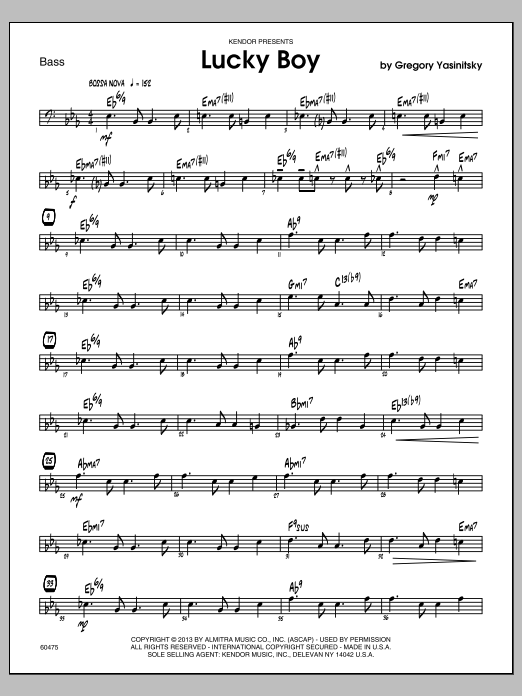 Lucky Boy - Bass (Jazz Ensemble) von Yasinitsky