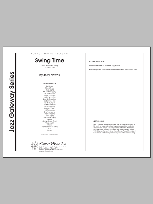 Swing Time - Full Score (Jazz Ensemble) von Nowak