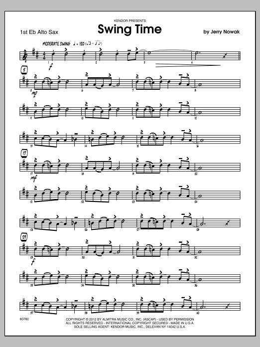 Swing Time - Alto Sax 1 (Jazz Ensemble) von Nowak