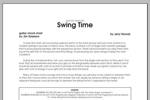 Swing Time - Guitar (Jazz Ensemble) von Nowak