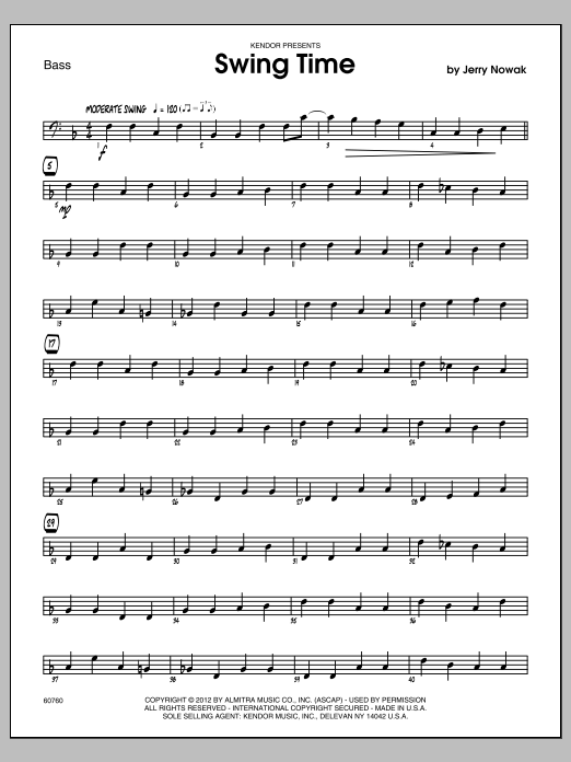 Swing Time - Bass (Jazz Ensemble) von Nowak