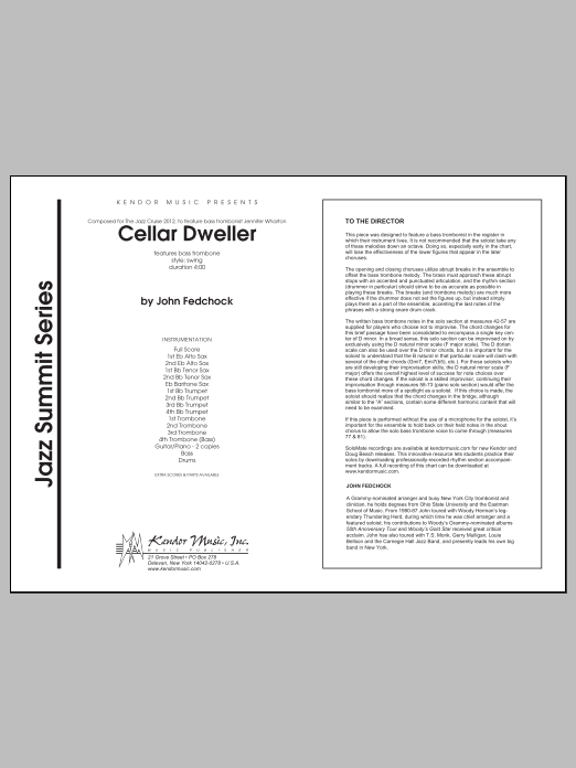 Cellar Dweller - Full Score (Jazz Ensemble) von Fedchock