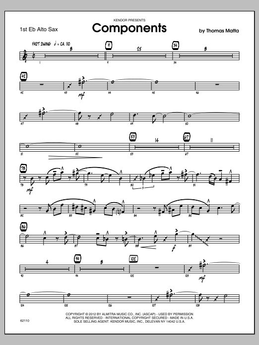Components - Alto Sax 1 (Jazz Ensemble) von Matta
