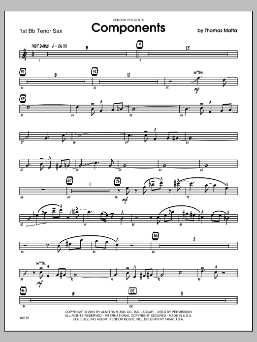 Components - Tenor Sax 1 (Jazz Ensemble) von Matta