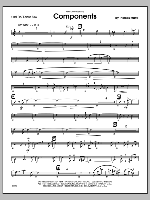Components - Tenor Sax 2 (Jazz Ensemble) von Matta