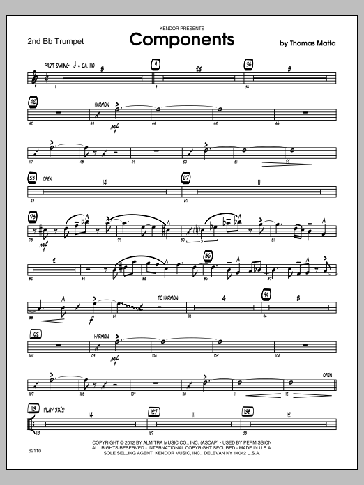 Components - Trumpet 2 (Jazz Ensemble) von Matta