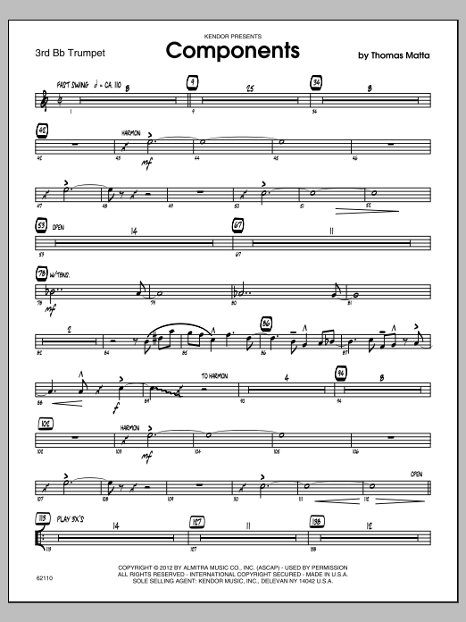 Components - Trumpet 3 (Jazz Ensemble) von Matta