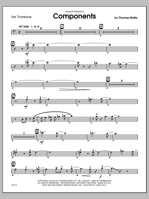 Components - Trombone 3 (Jazz Ensemble) von Matta