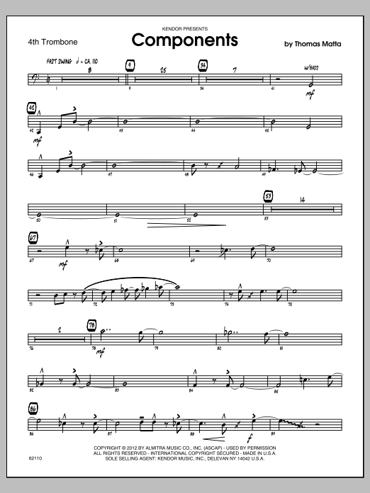 Components - Trombone 4 (Jazz Ensemble) von Matta