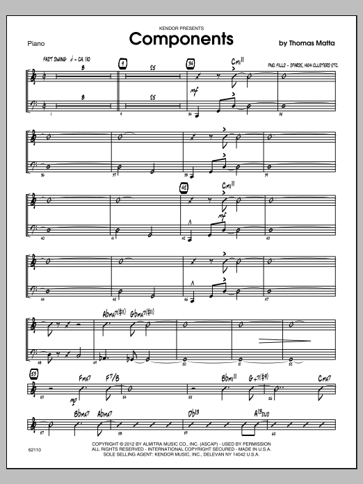 Components - Piano (Jazz Ensemble) von Matta