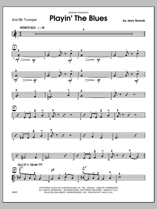 Playin' The Blues - Trumpet 2 (Jazz Ensemble) von Nowak