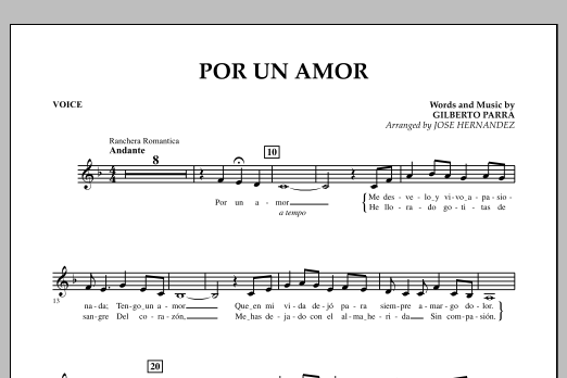 Por Un Amor - Vocal (Concert Band) von Jose Hernandez