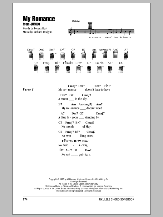 My Romance (Ukulele Chords/Lyrics) von Rodgers & Hart