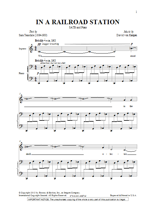 In A Railroad Station (SATB Choir) von David Von Kampen